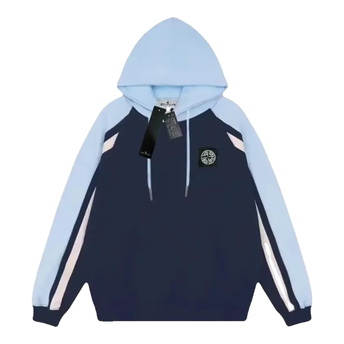Stone Island Blue Zip Hoodie