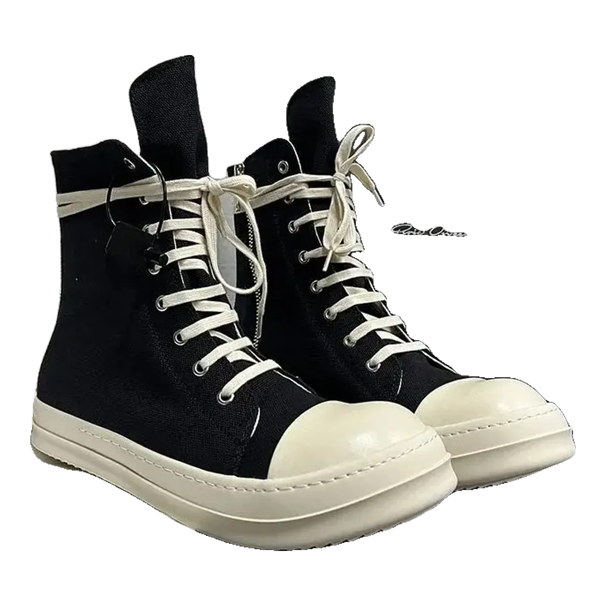 Rick Owens Black High-Top Sneakers