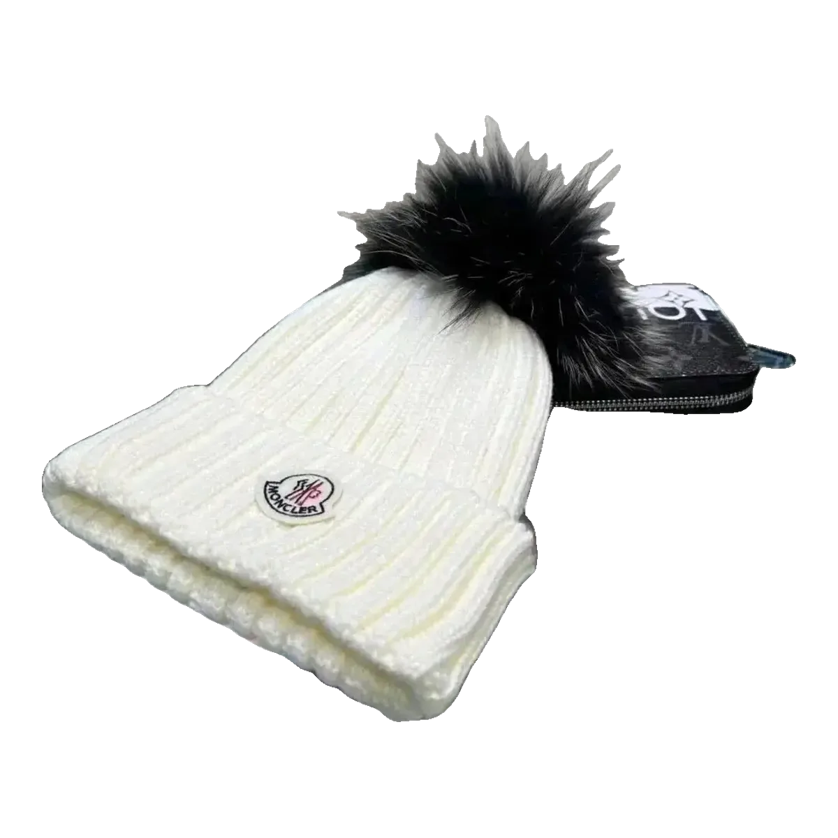 Moncler Pom Beanie White
