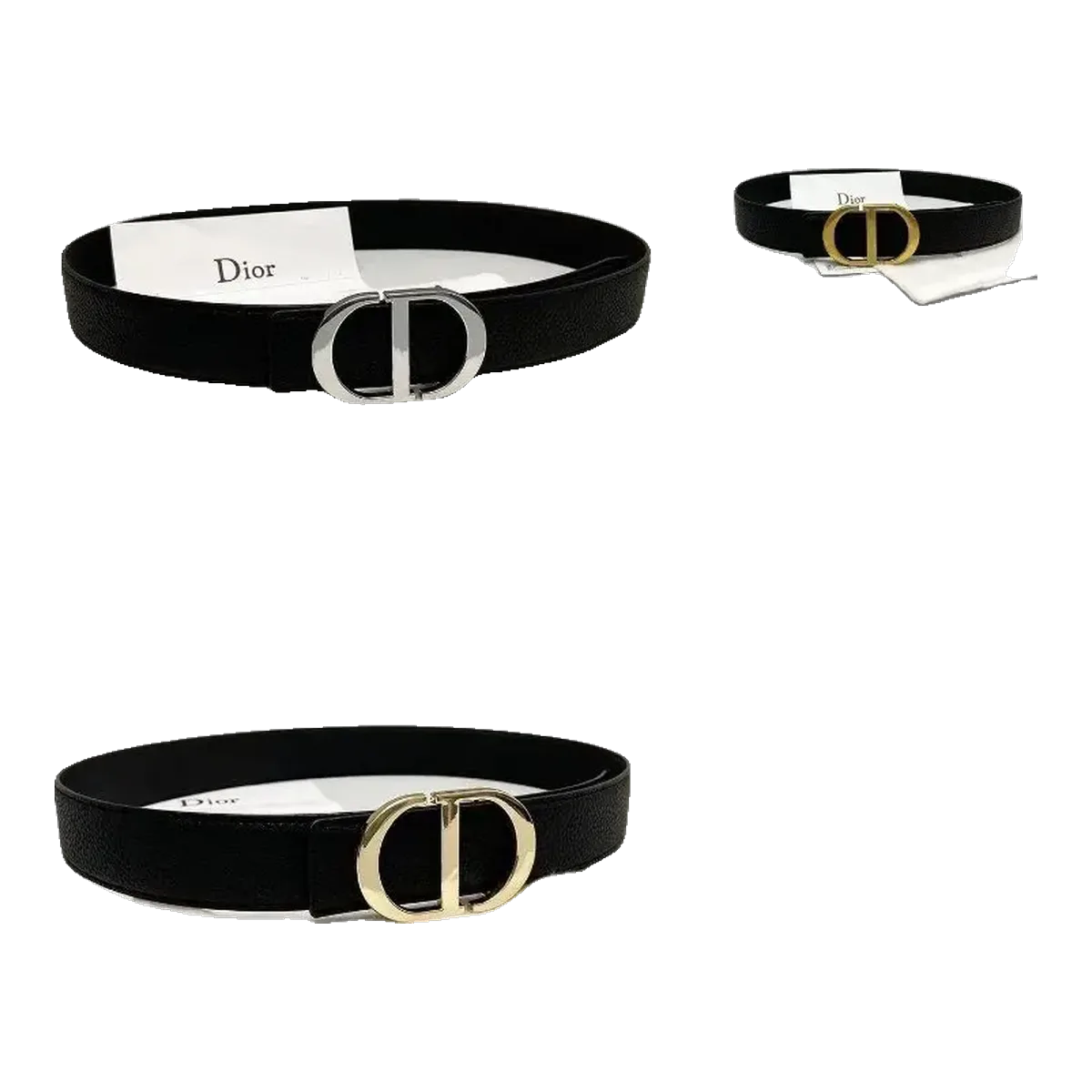 Dior Black Leather Belt