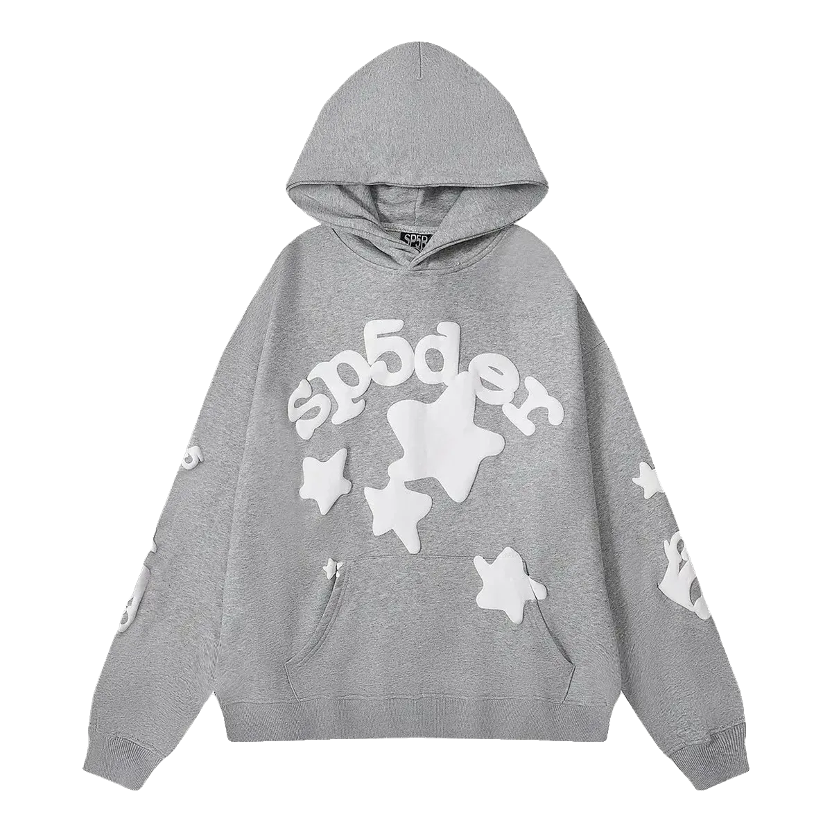 Sp5der Grey Web Hoodie