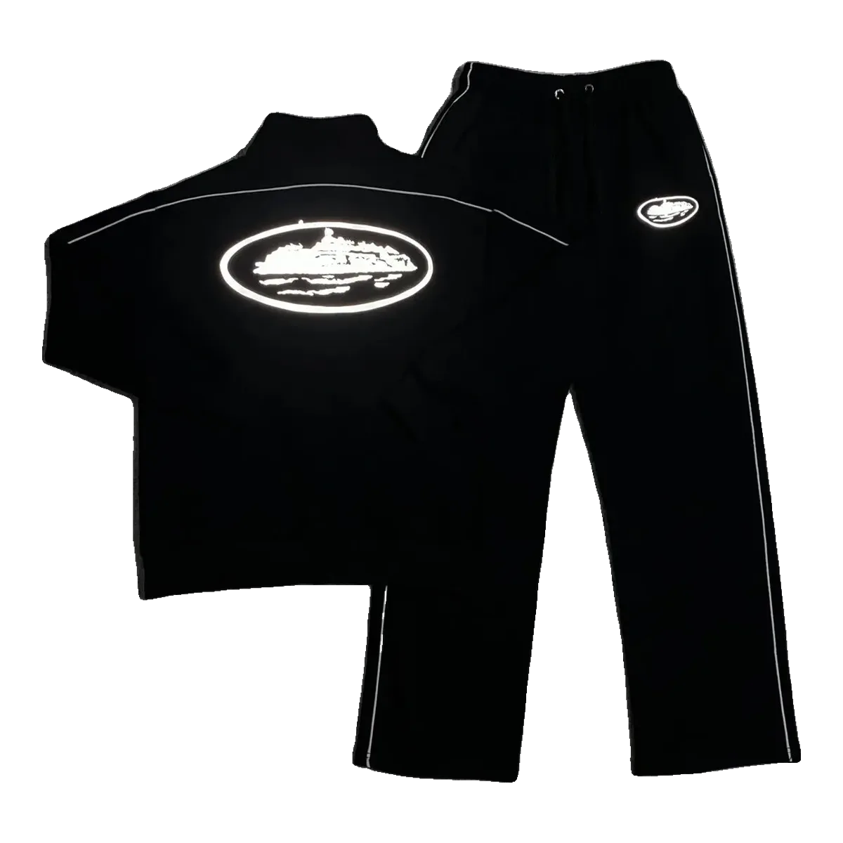 Corteiz Island Logo Tracksuit Black