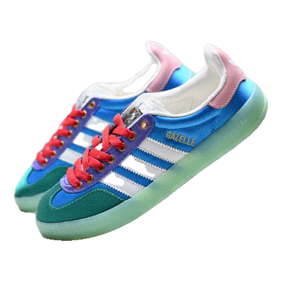 Adidas Blue Pink Samba Sneakers
