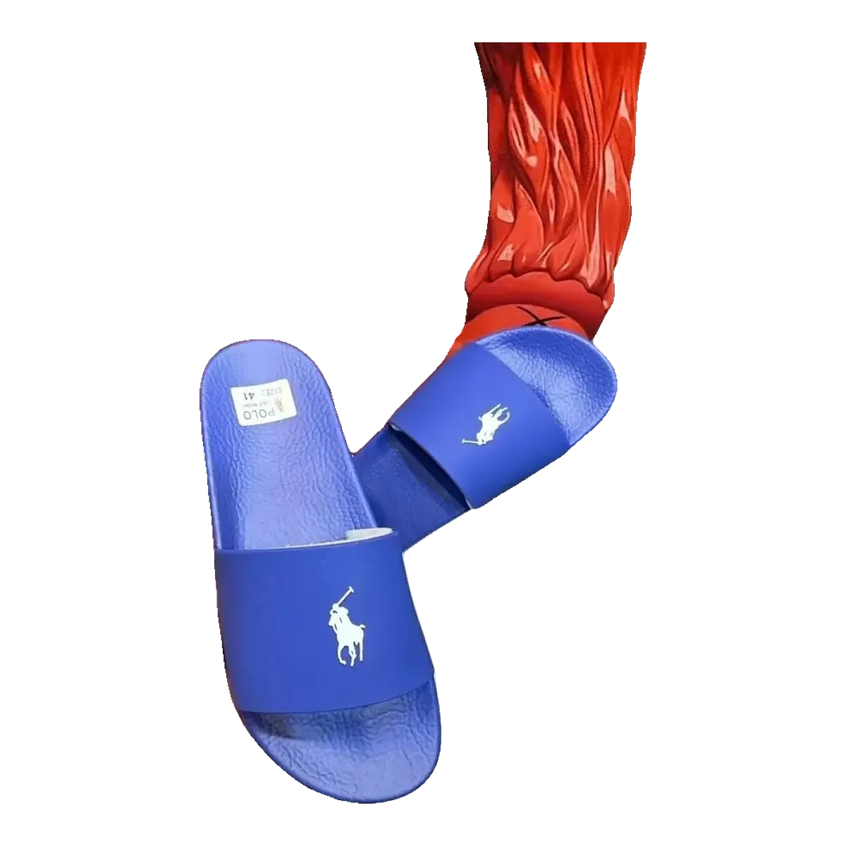 Ralph Lauren Pony Slides Blue