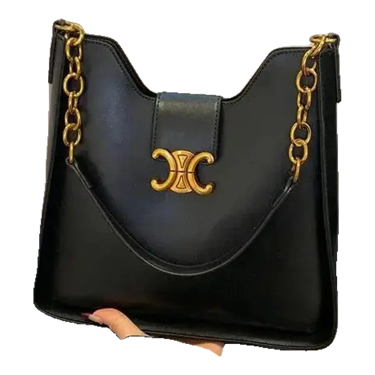 Celine Triomphe Shoulder Bag Black