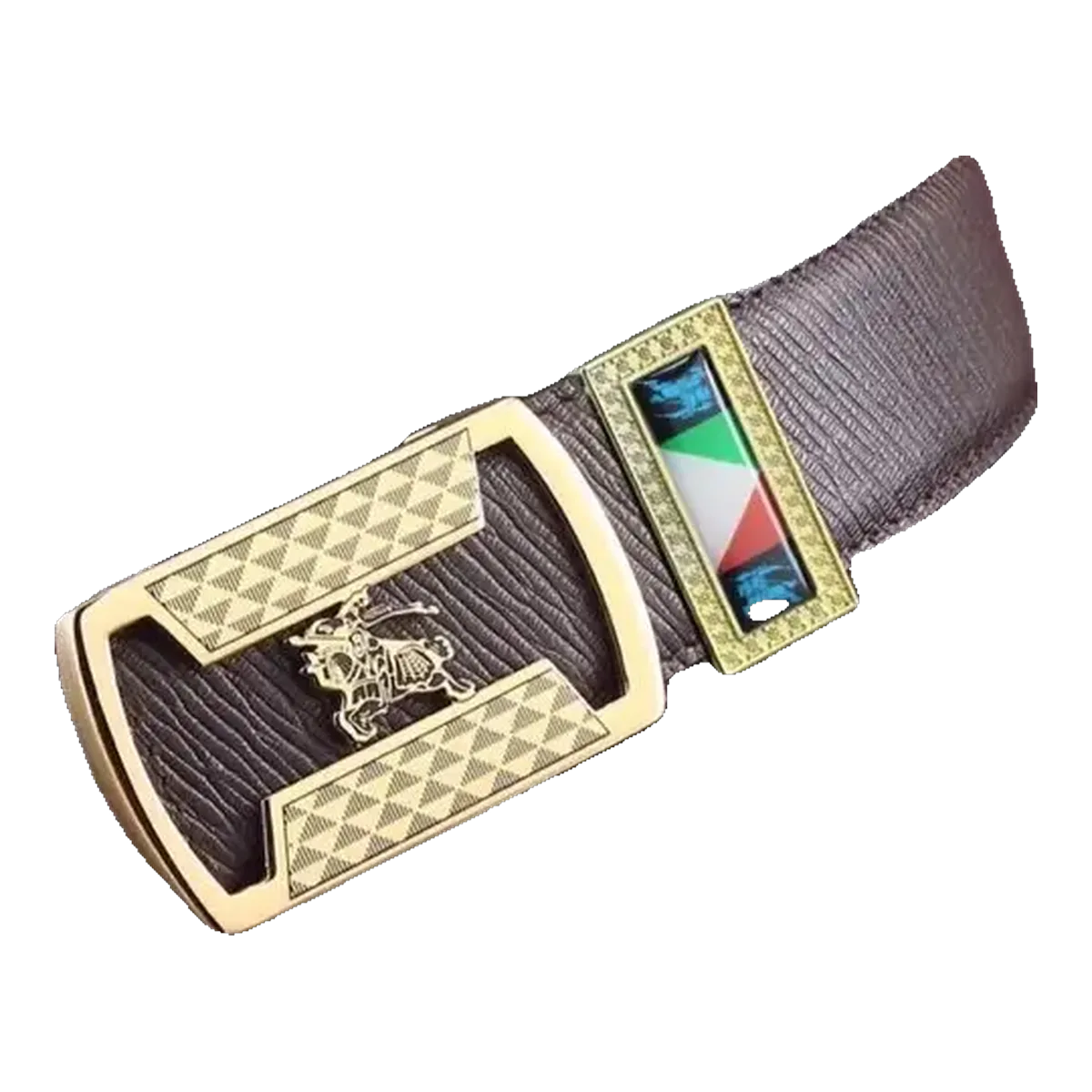 Burberry Check Leather Belt