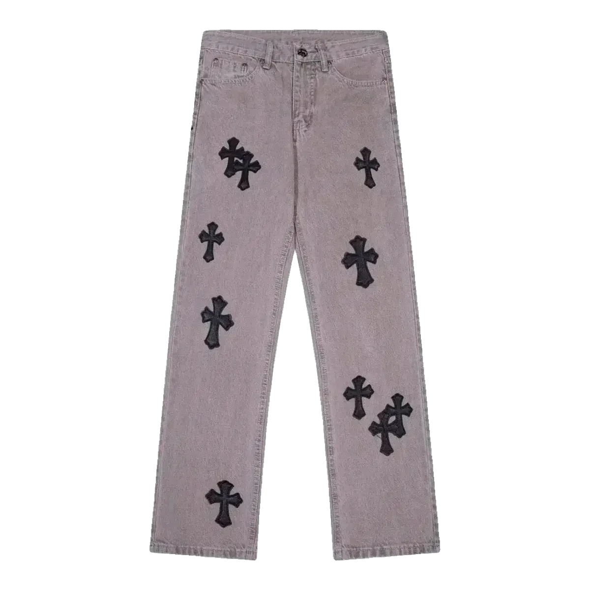 Chrome Hearts Pink Cross Jeans