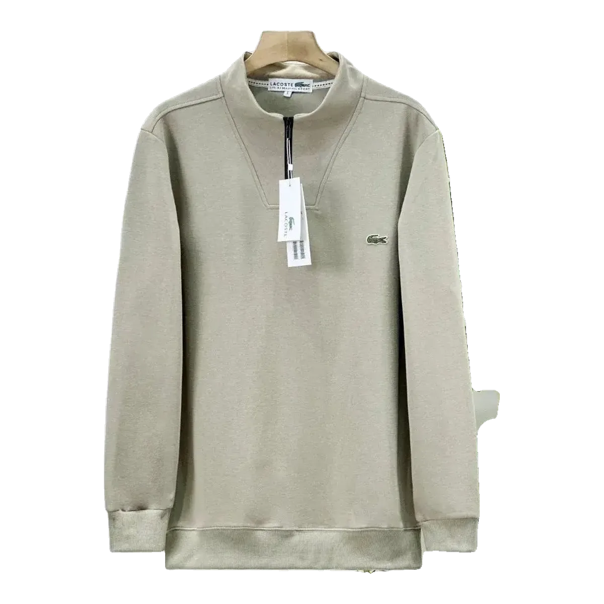 Lacoste Quarter Zip Sweatshirt Sage