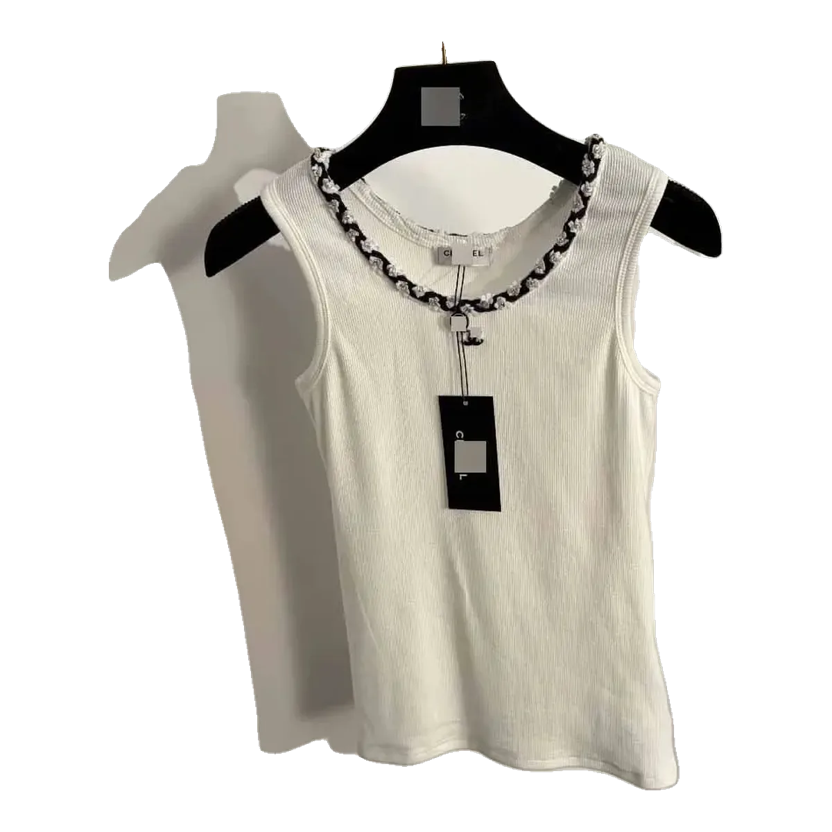 Chanel Vest Top White