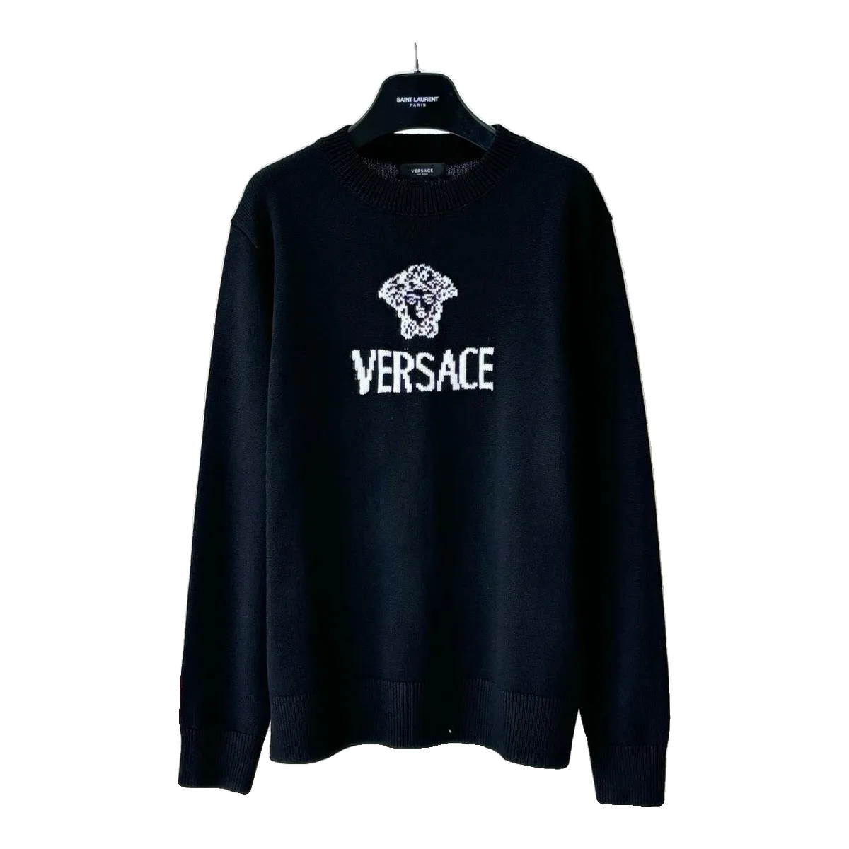 Versace Navy Logo Sweater