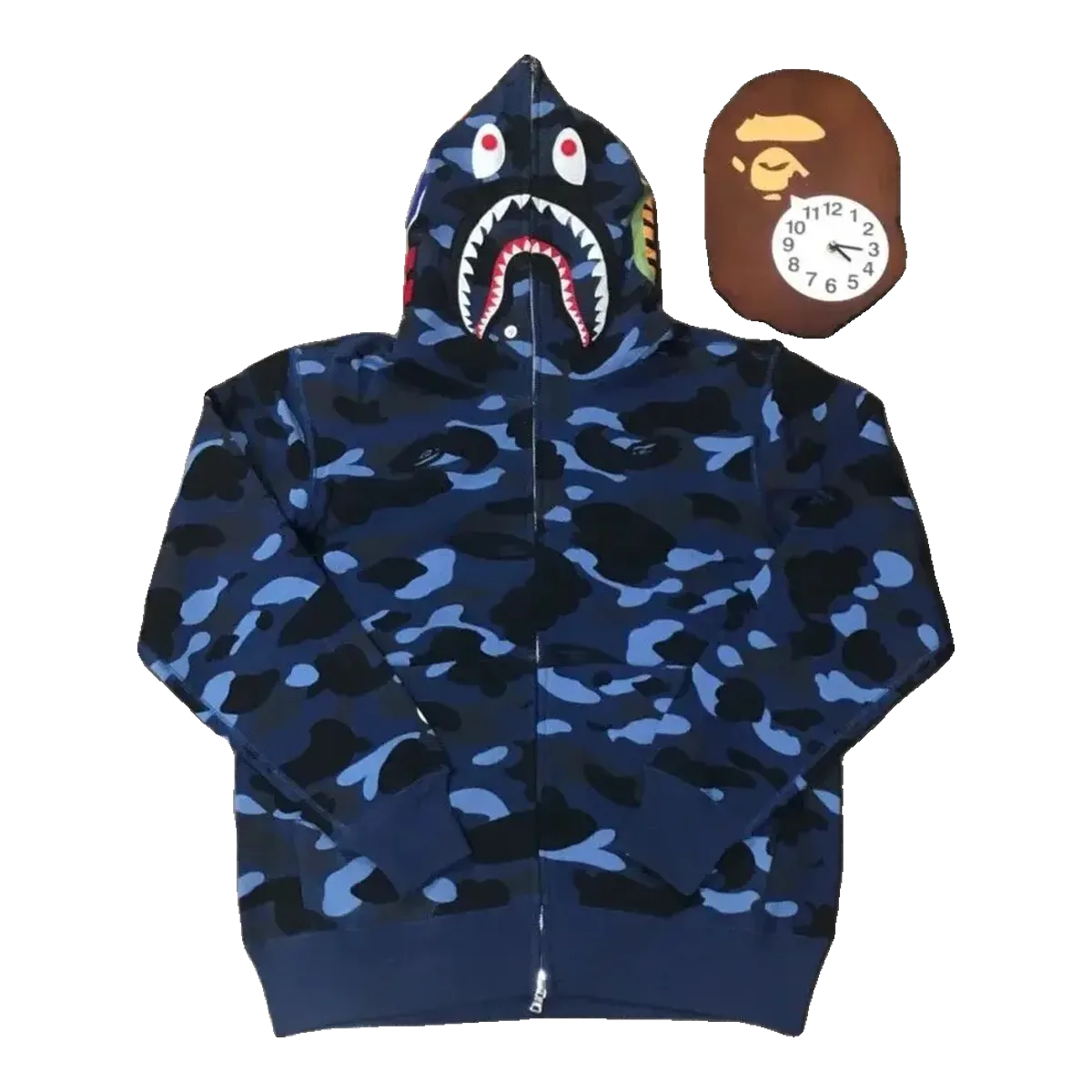 Bape Blue Camo Shark Hoodie