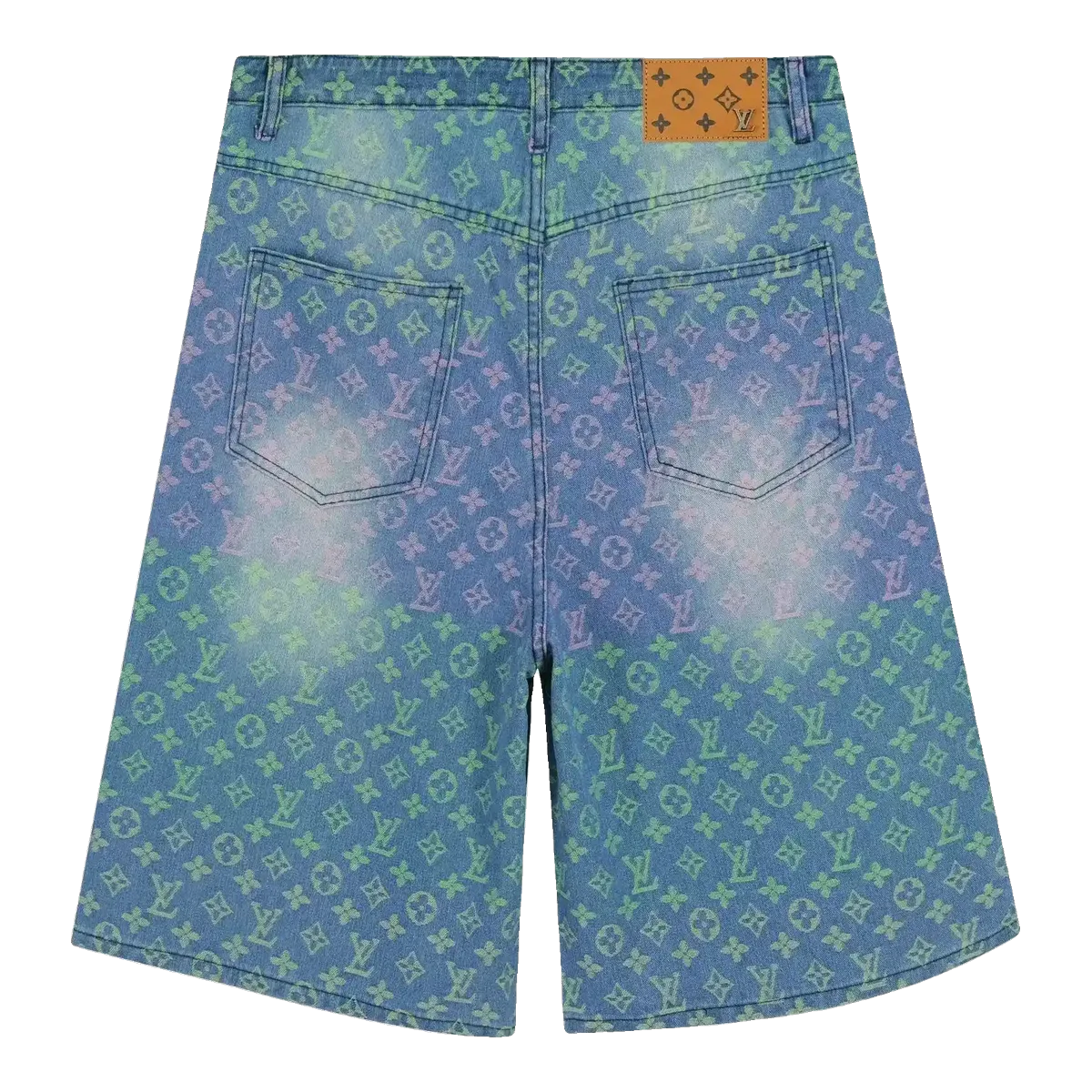Louis Vuitton Monogram Denim Shorts Blue