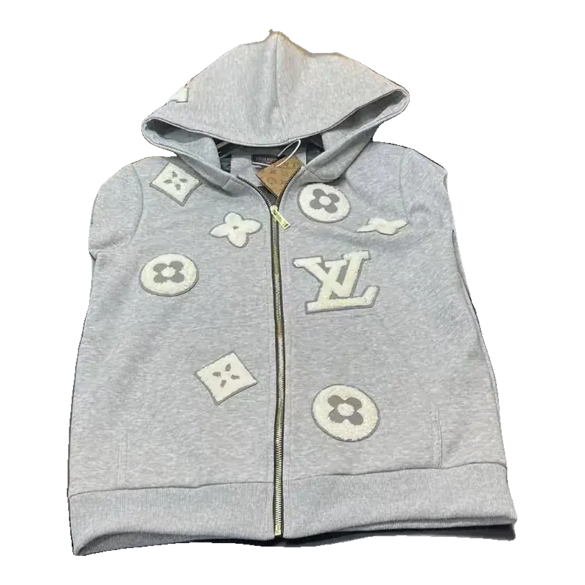 Louis Vuitton Monogram Hooded Vest Grey