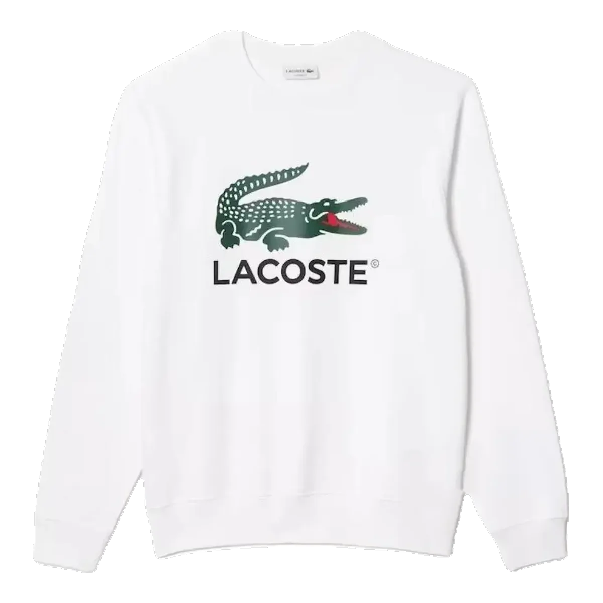 Lacoste Crocodile Logo Sweatshirt White