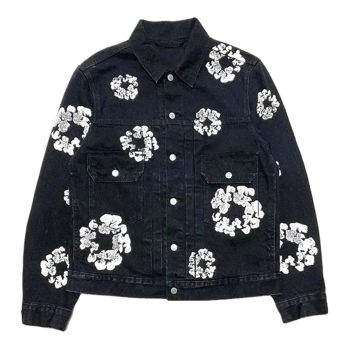 Denim Tears Cotton Wreath Denim Jacket Black