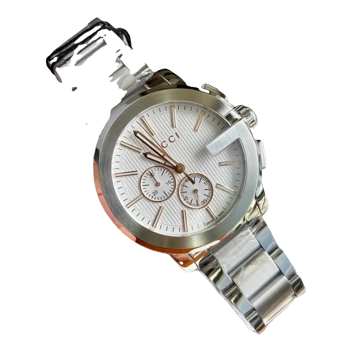 Gucci Silver Chronograph Watch