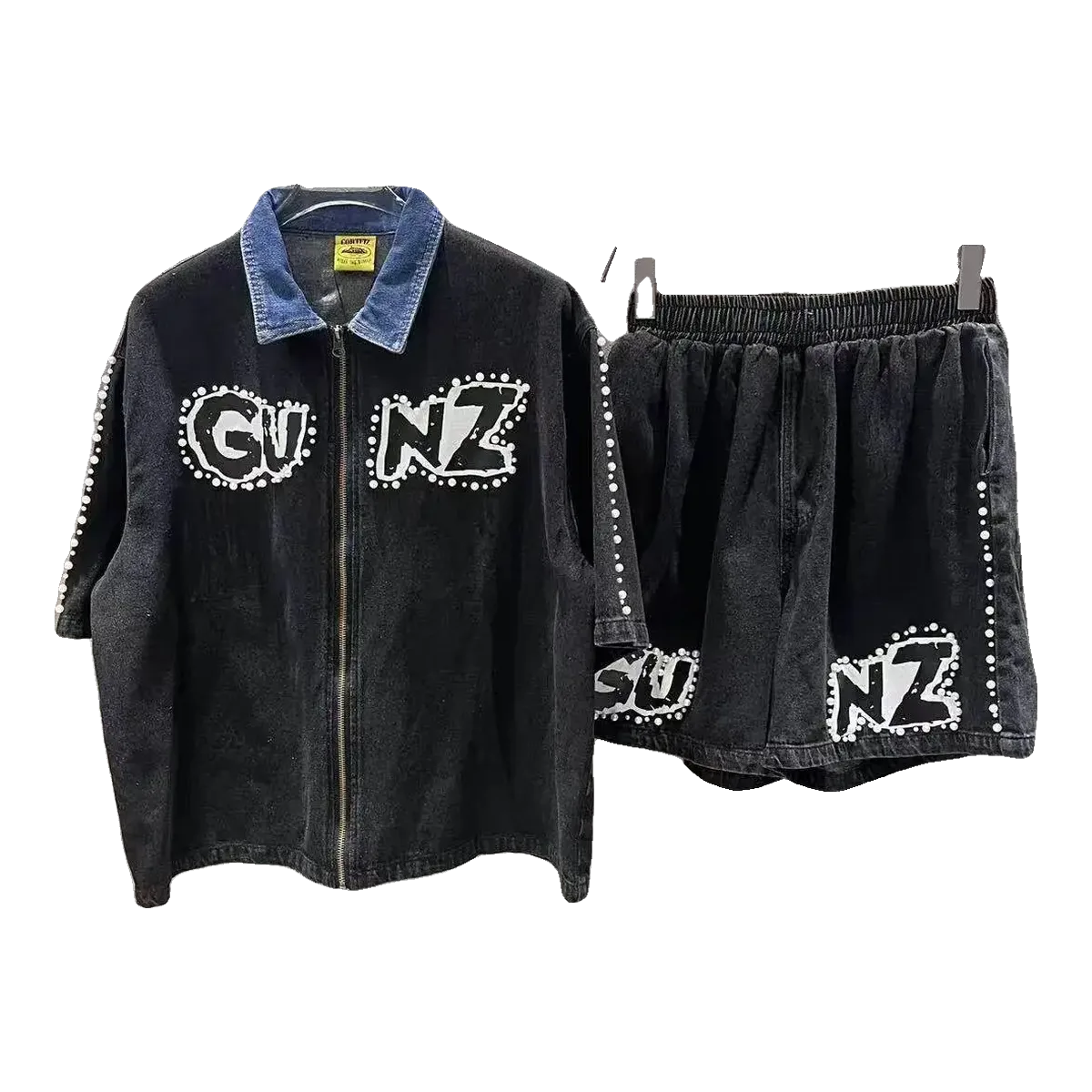 Corteiz Black Denim Set