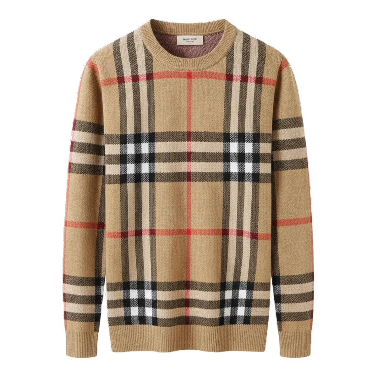 Burberry Check Sweater Beige