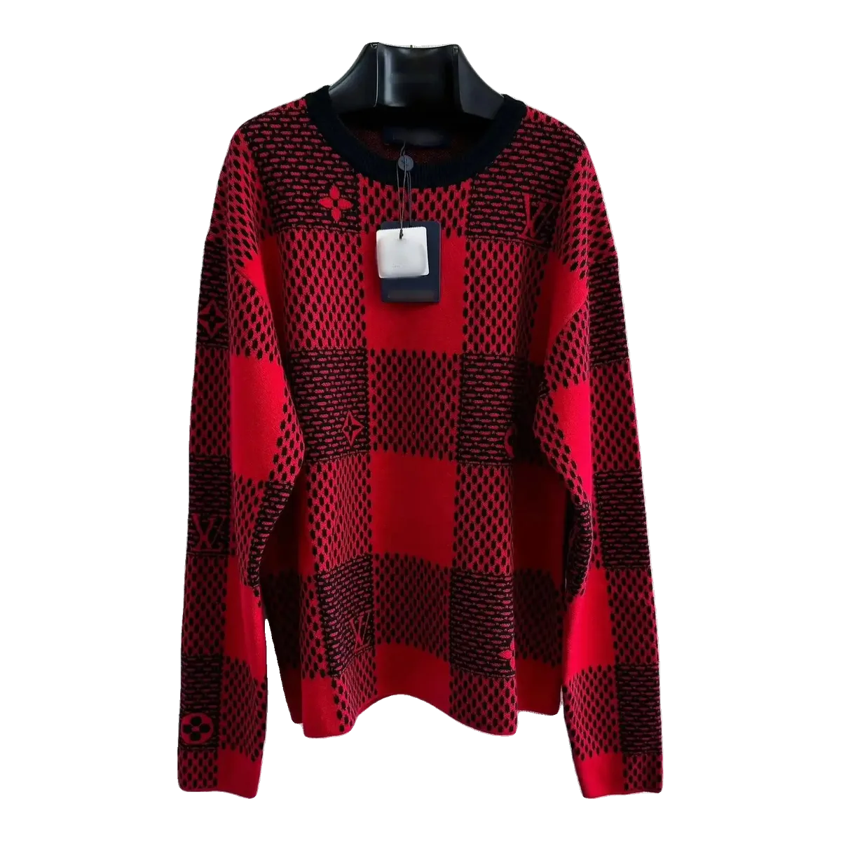 Louis Vuitton Check Sweater Red