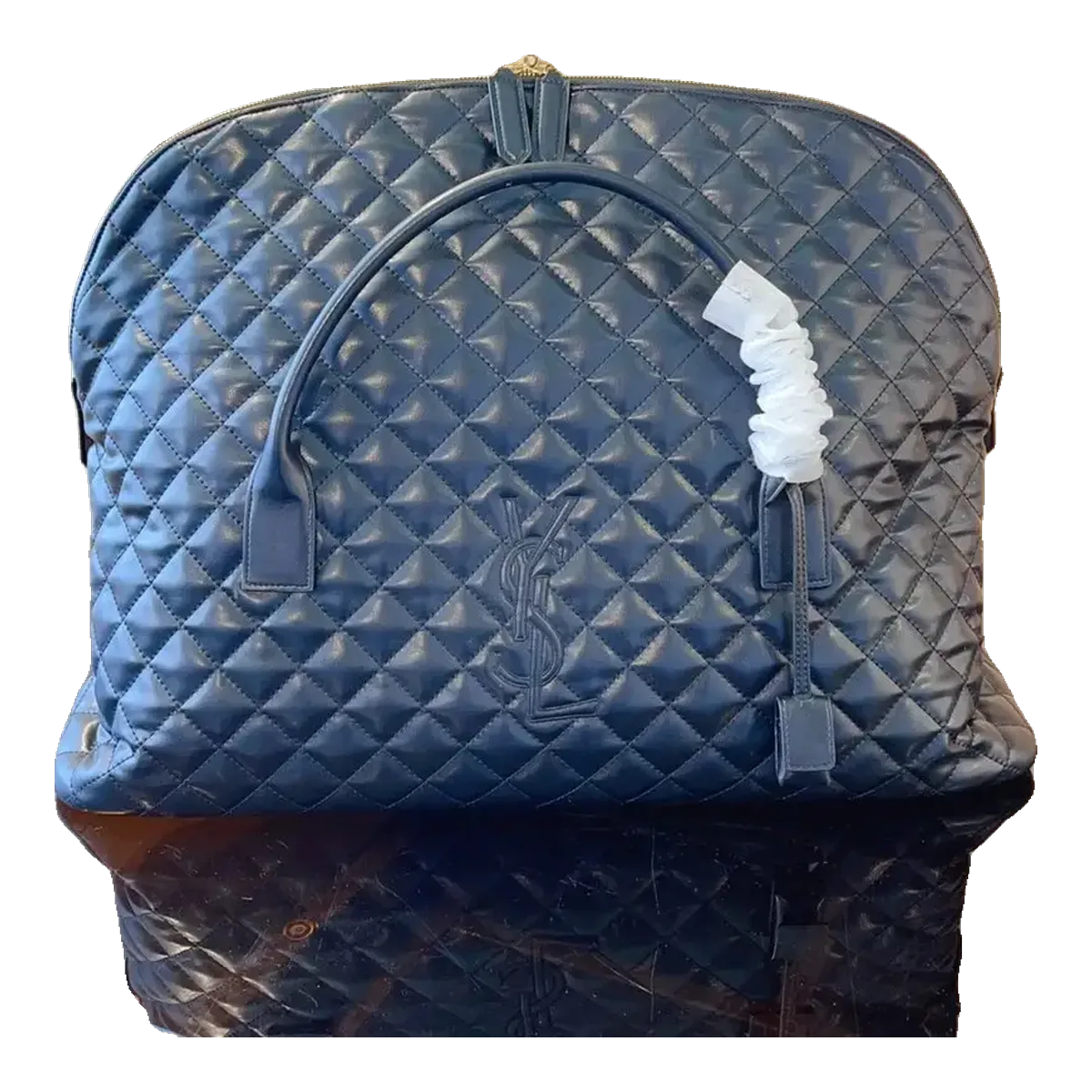 Saint Laurent Blue Quilted Handbag
