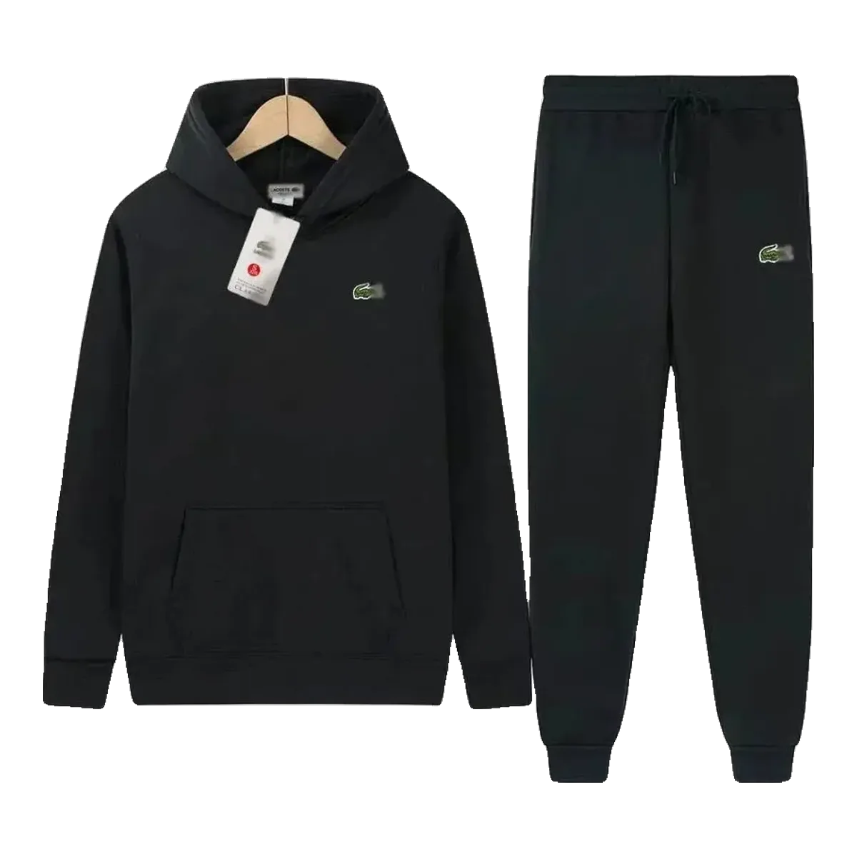 Lacoste Hoodie Tracksuit Black