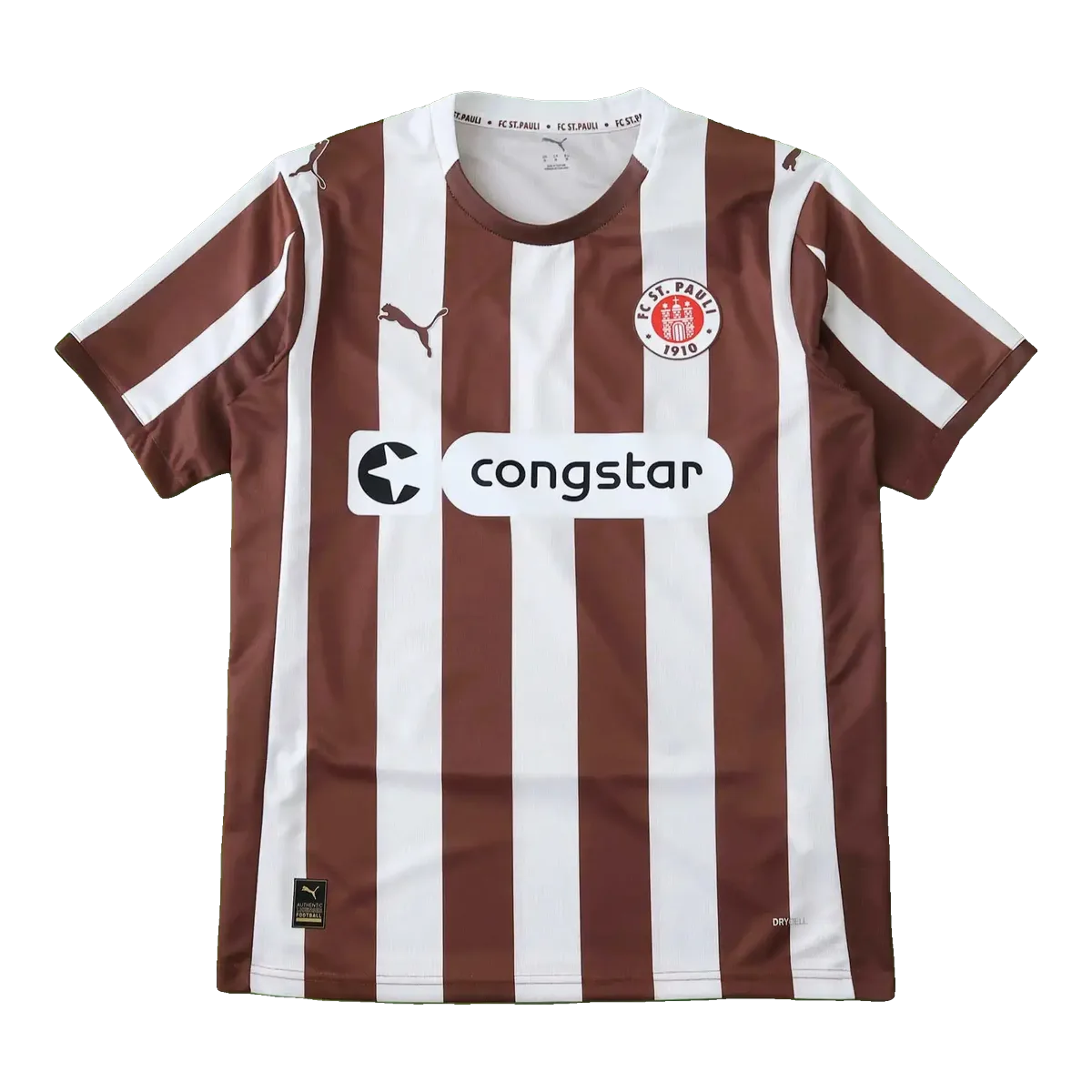 Puma Striped Football Jersey Brown