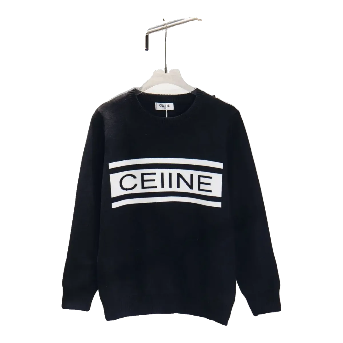 Celine Logo Sweater Navy