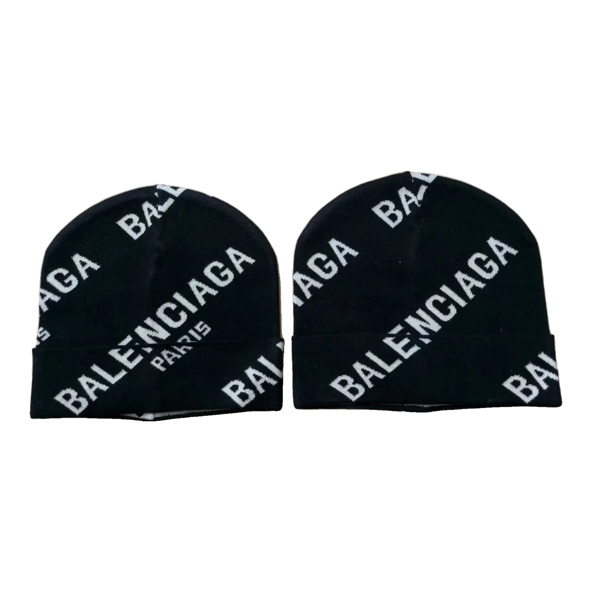 Balenciaga Allover Logo Beanie Navy