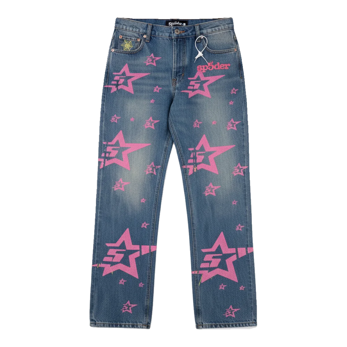 Sp5der Star Jeans Blue