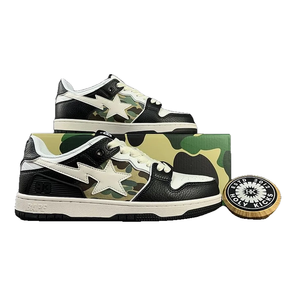 Bape Bapesta Camo Sneakers Green