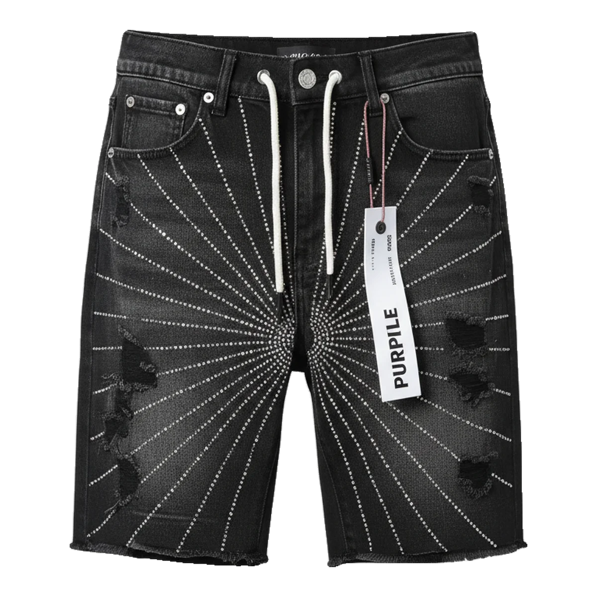 Purple Brand Black Shorts