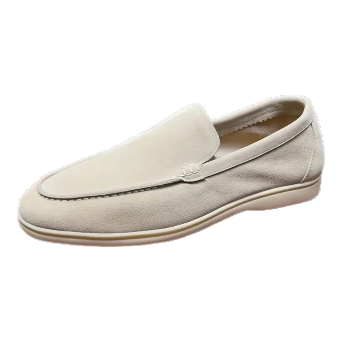 Loro Piana Cream Suede Loafers