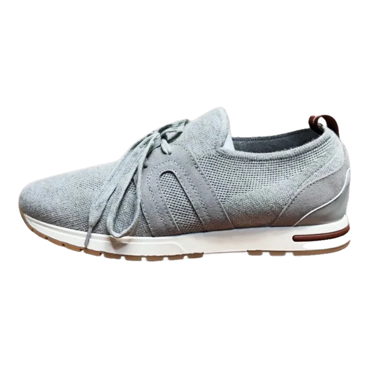 Loro Piana Grey Knit Sneakers