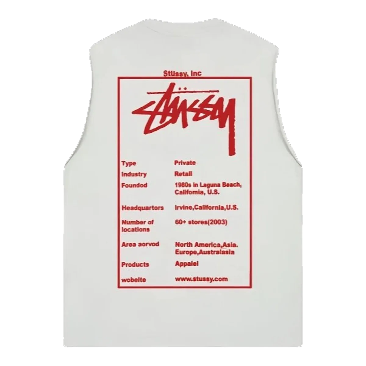 Stussy Tank Top White