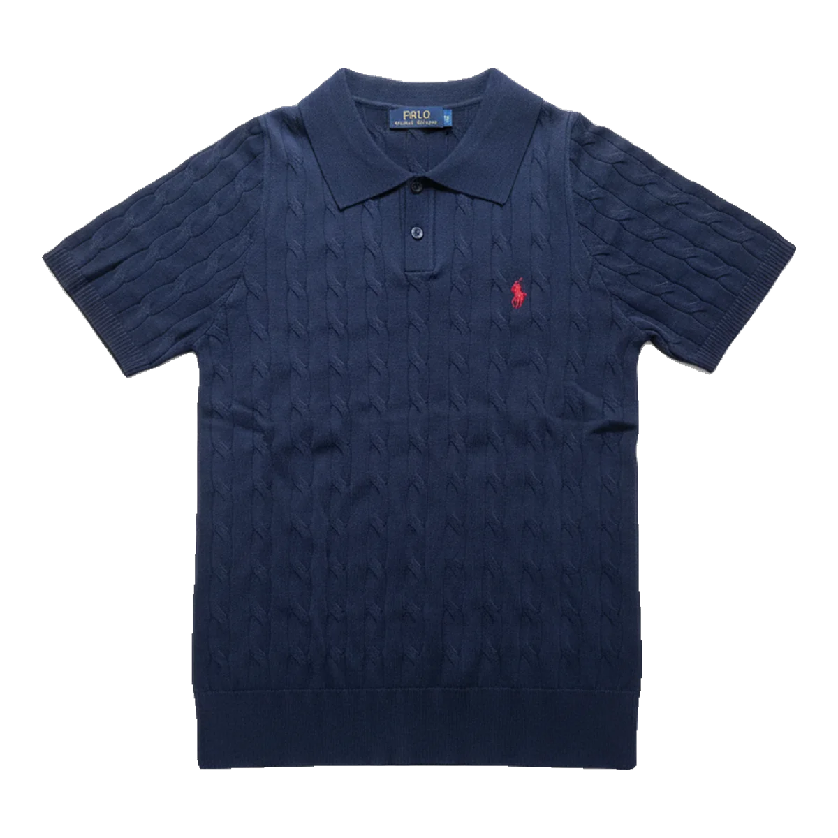 Ralph Lauren Cable Knit Polo Navy