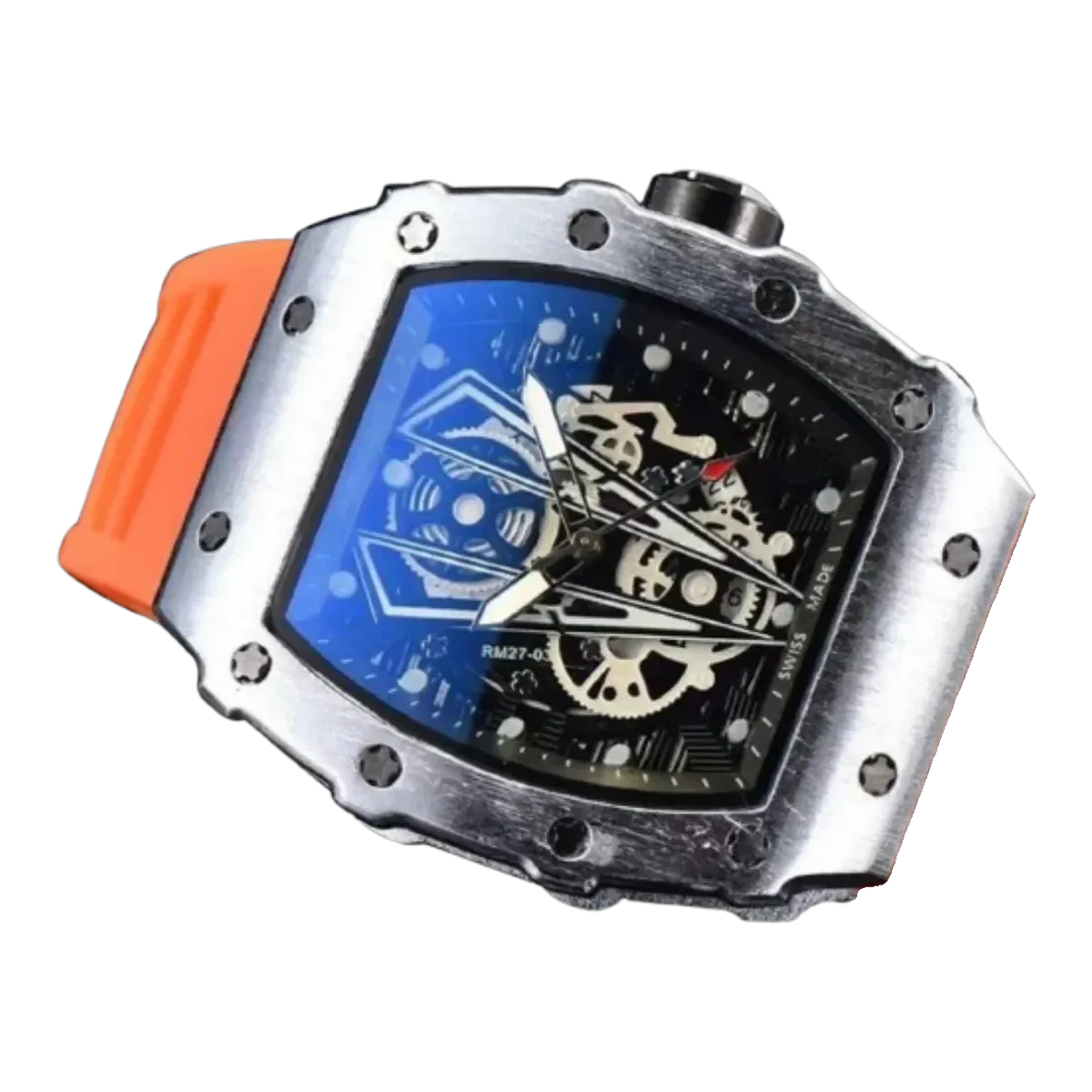Richard Mille Silver Skeleton Watch