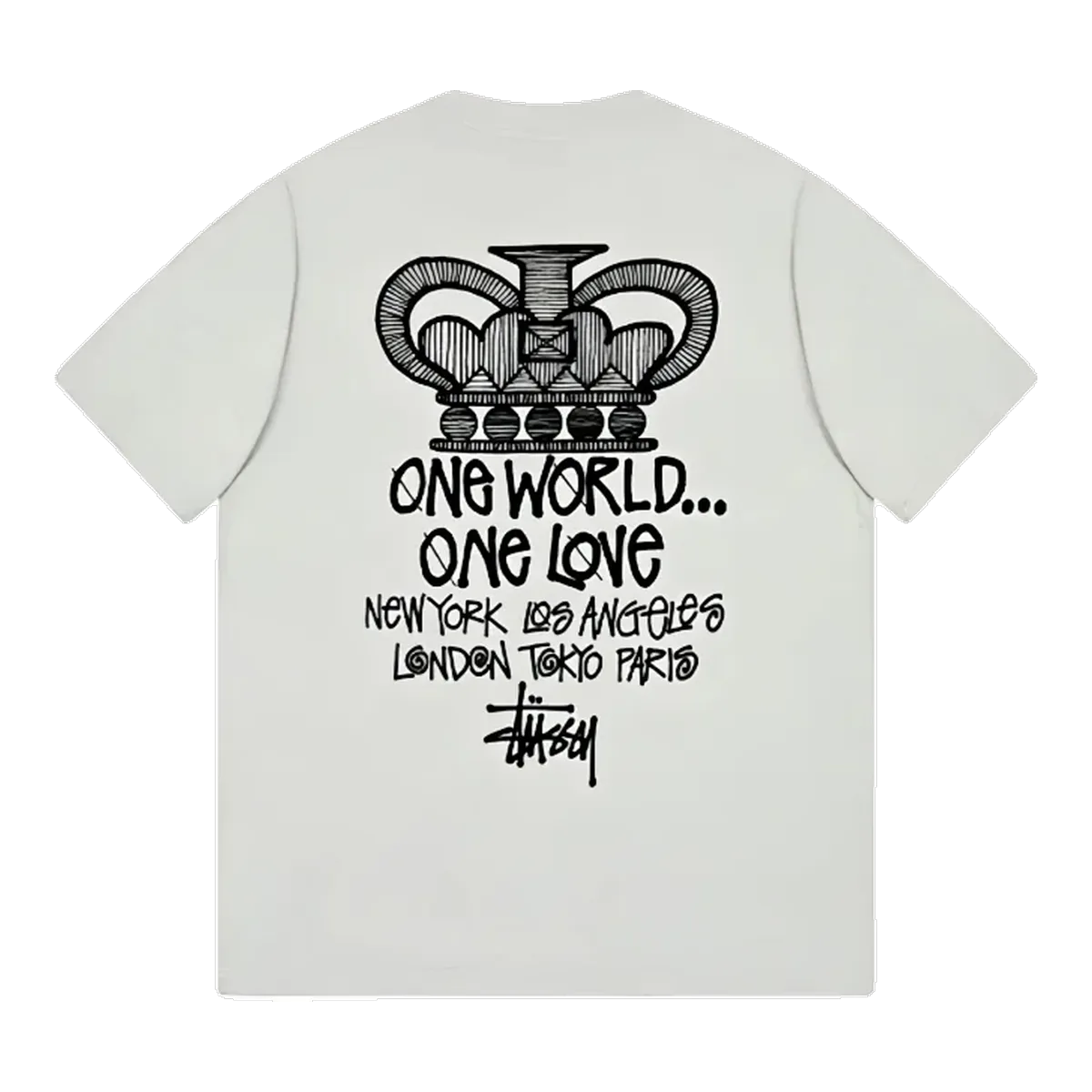 Stussy One World T-Shirt White