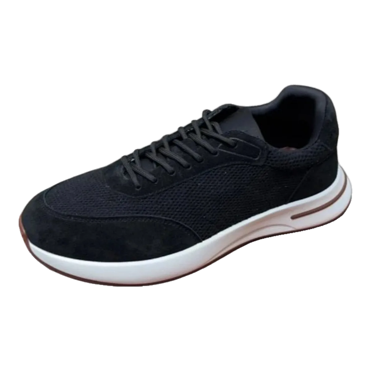 Loro Piana Navy Suede Sneakers