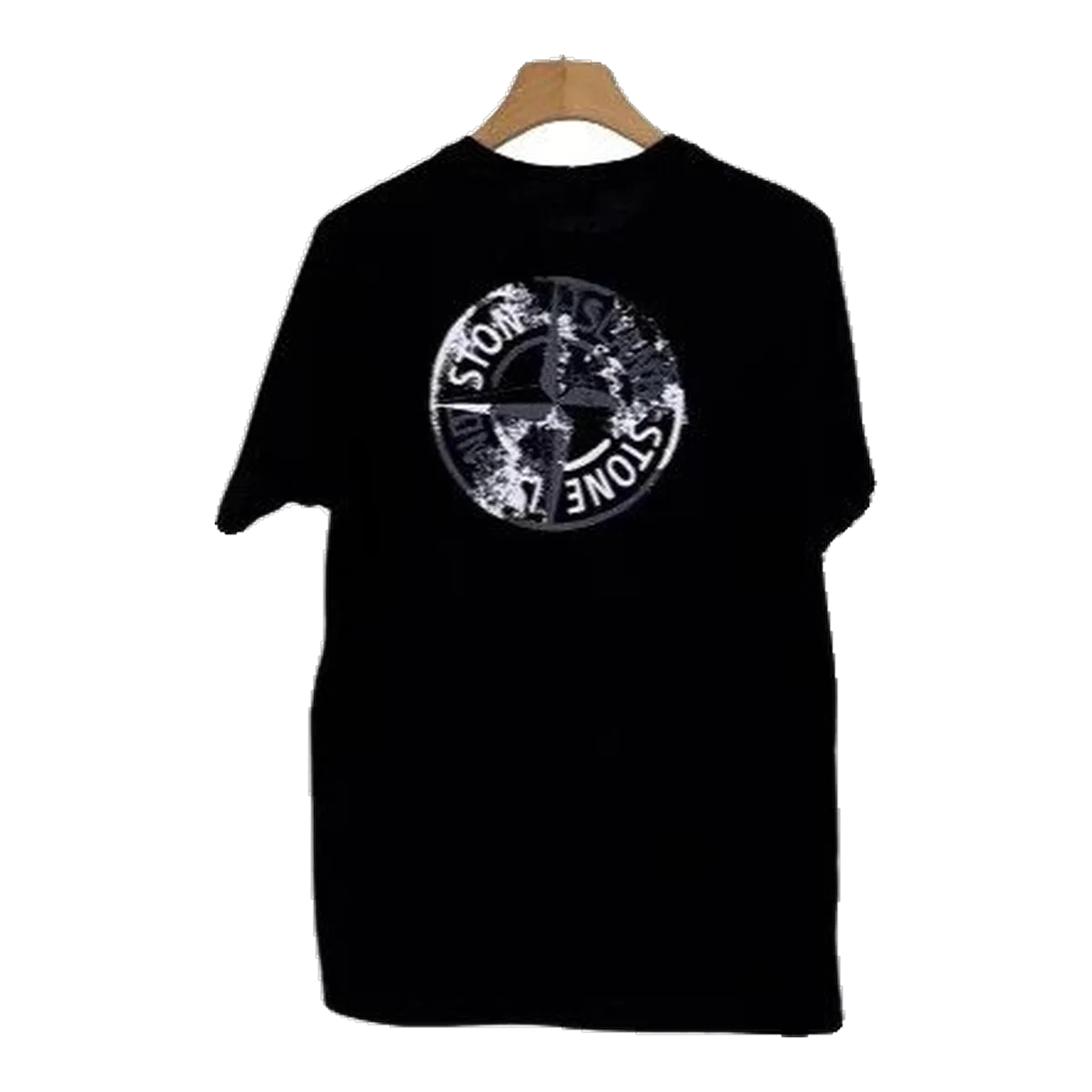 Stone Island Globe Print T-Shirt Black