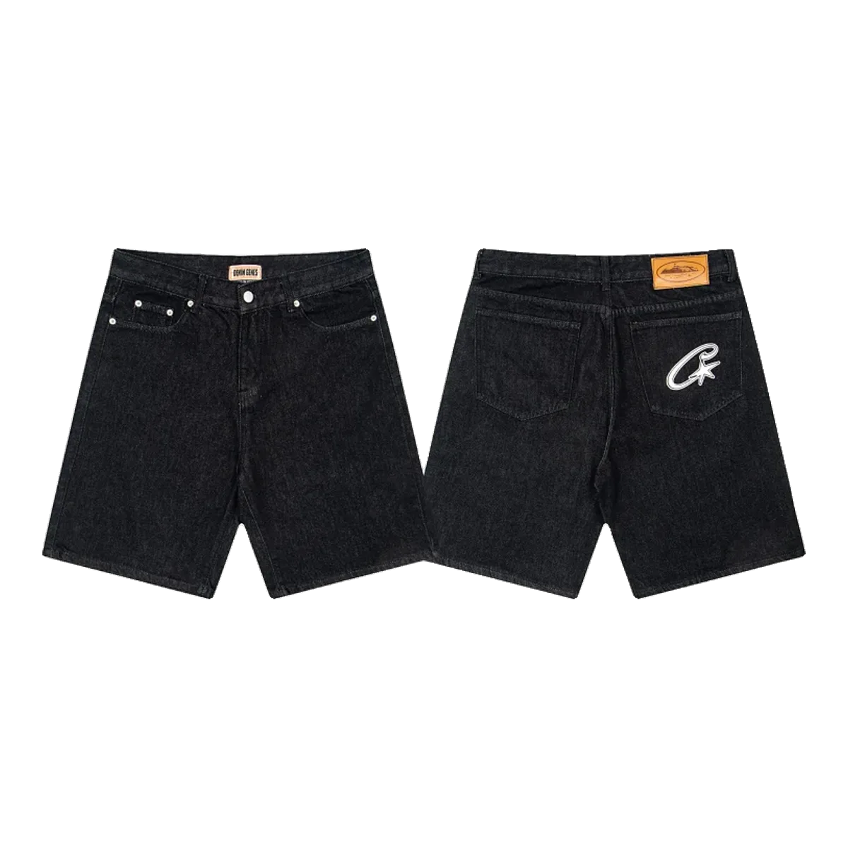 Corteiz Black Denim Shorts