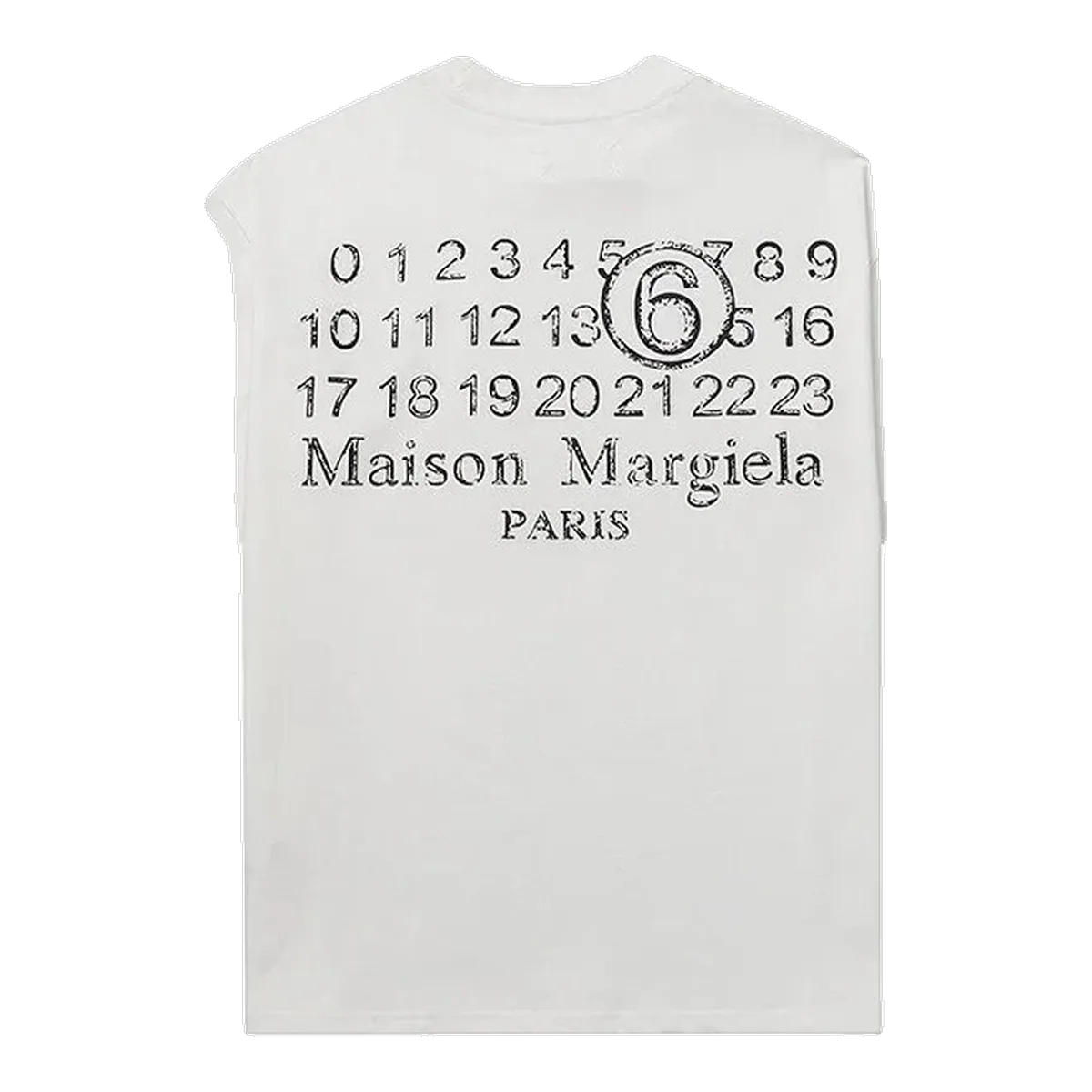Maison Margiela Numbers Long Sleeve White