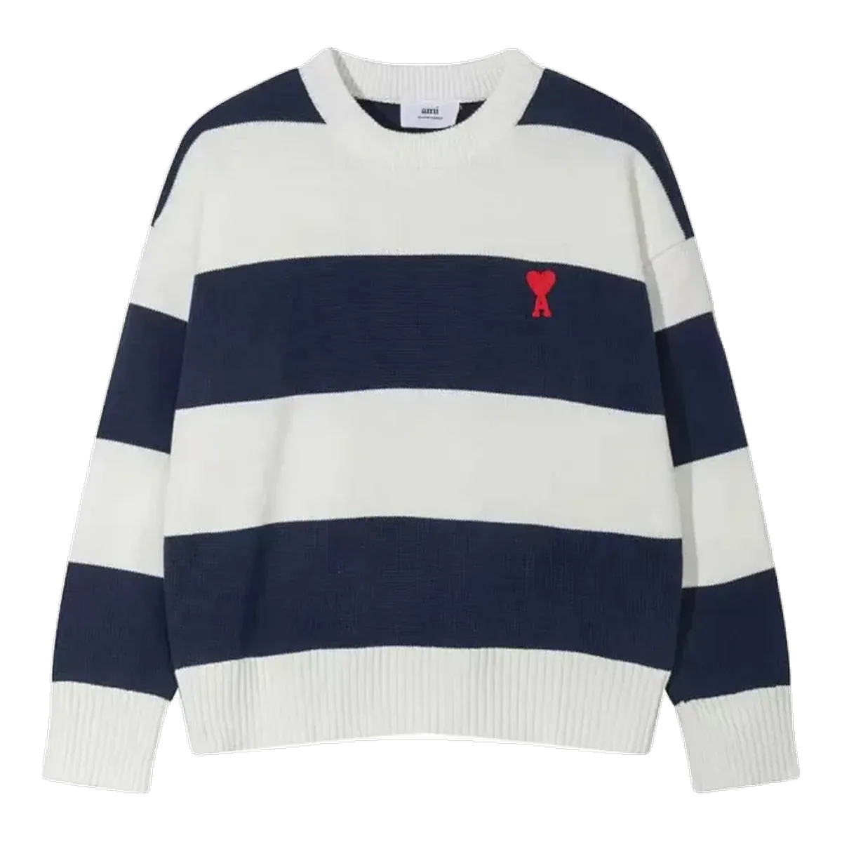 Ami Navy Striped Sweater