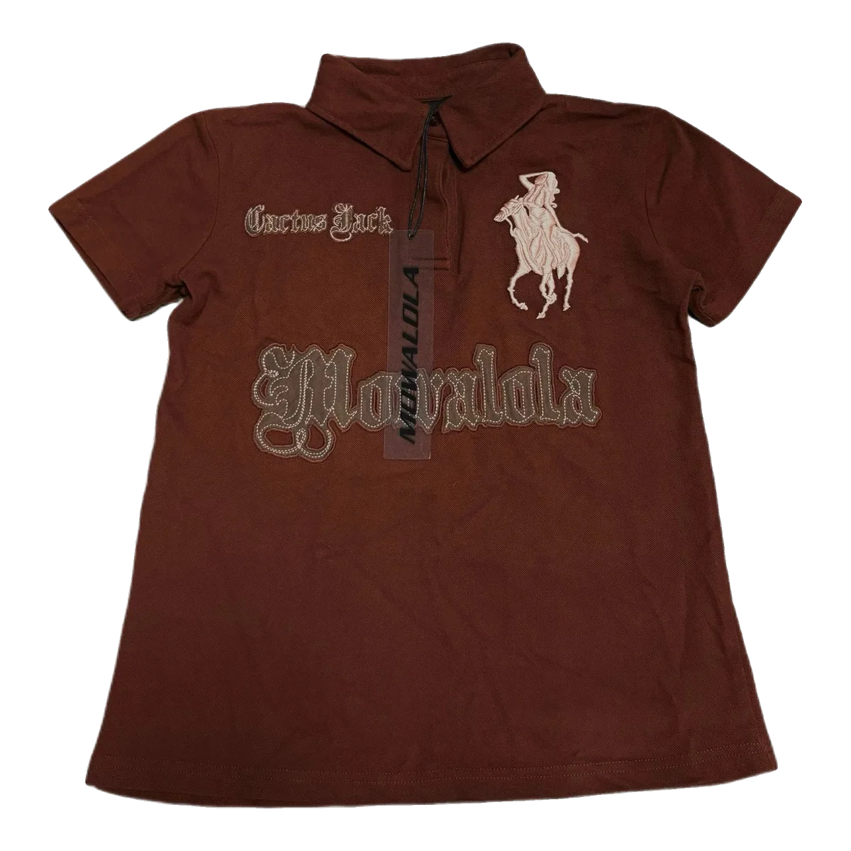 Travis Scott Burgundy Polo Shirt