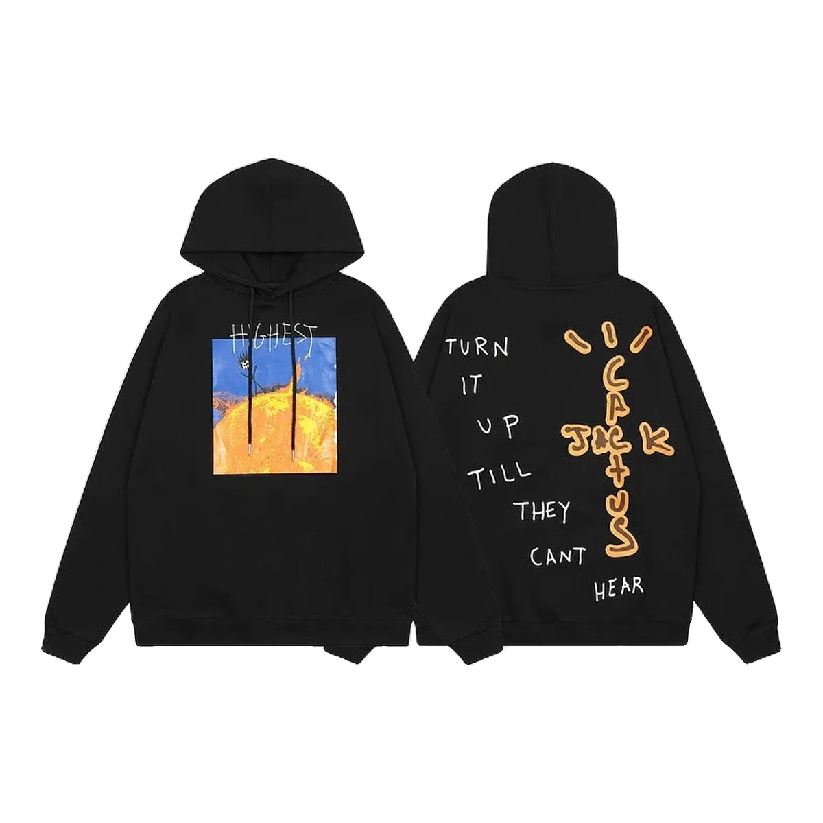Travis Scott Black Graphic Hoodie