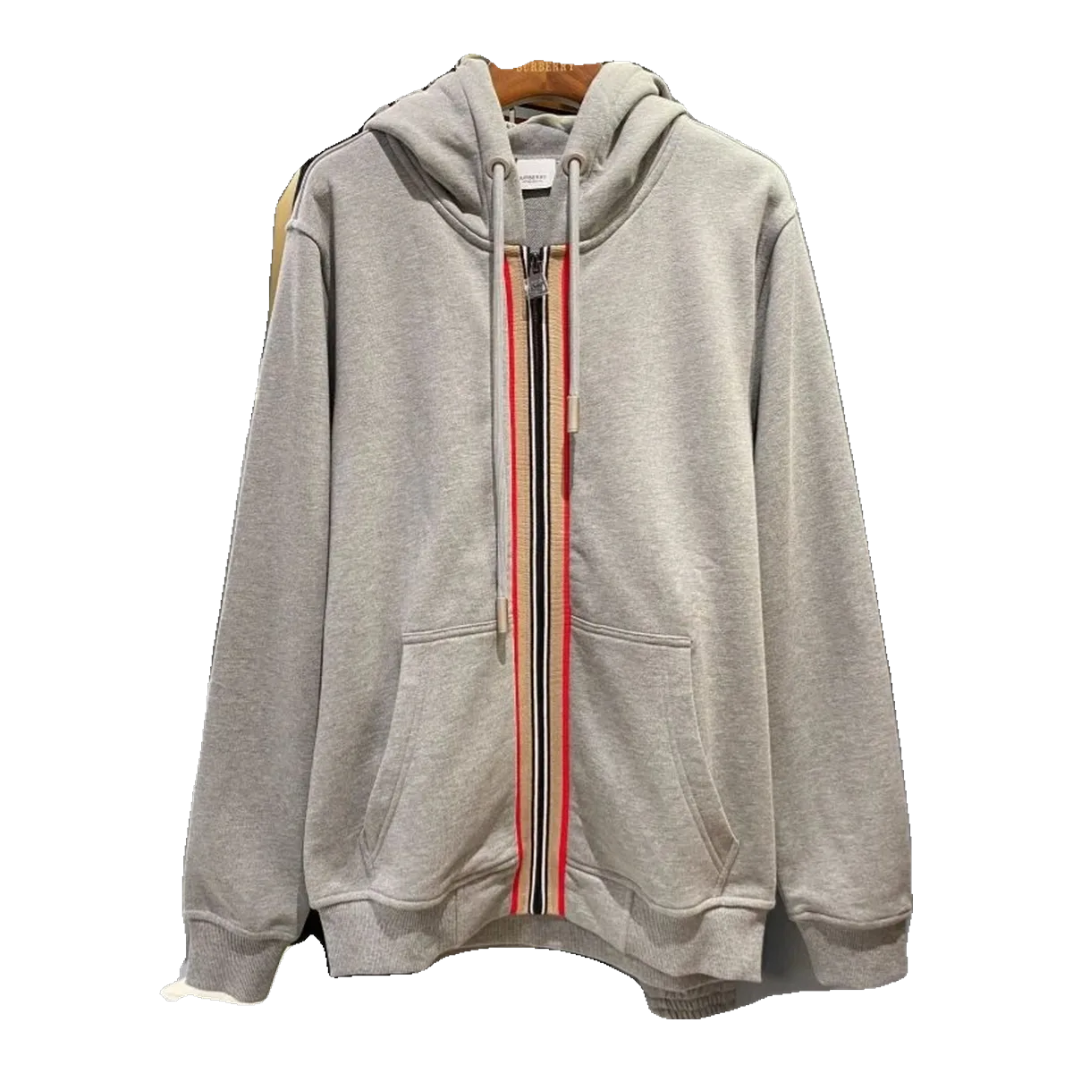 Burberry Check Hoodie Grey