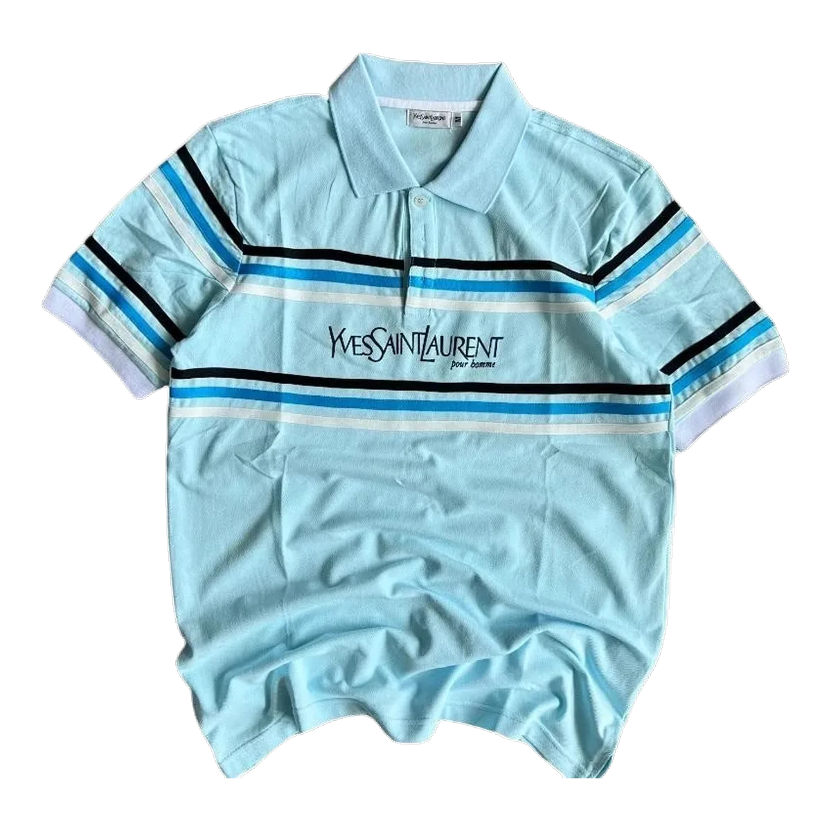 Saint Laurent Blue Polo Shirt