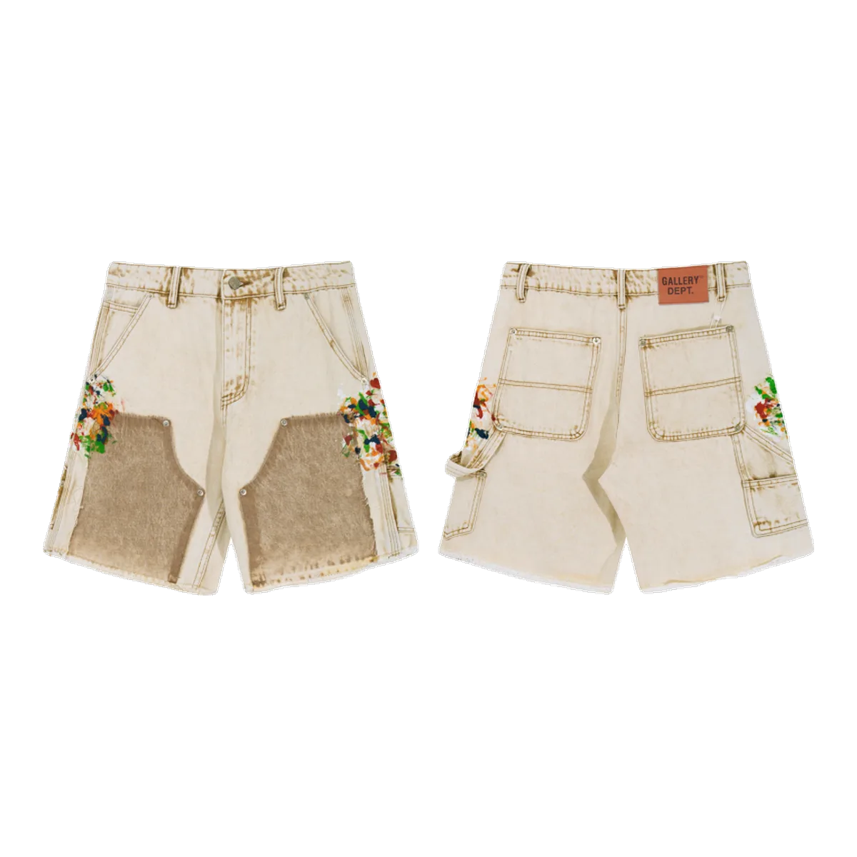 Gallery Dept Cream Cargo Shorts