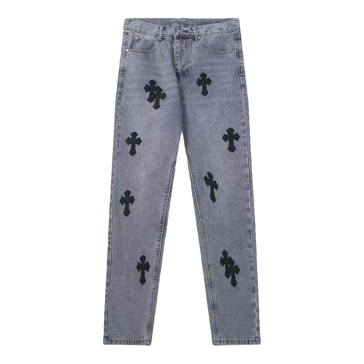 Chrome Hearts Cross Jeans Grey