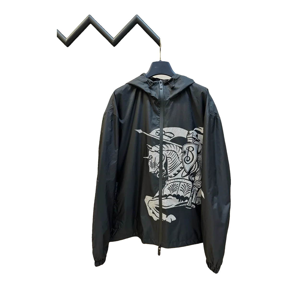 Burberry Grey Hooded Windbreaker