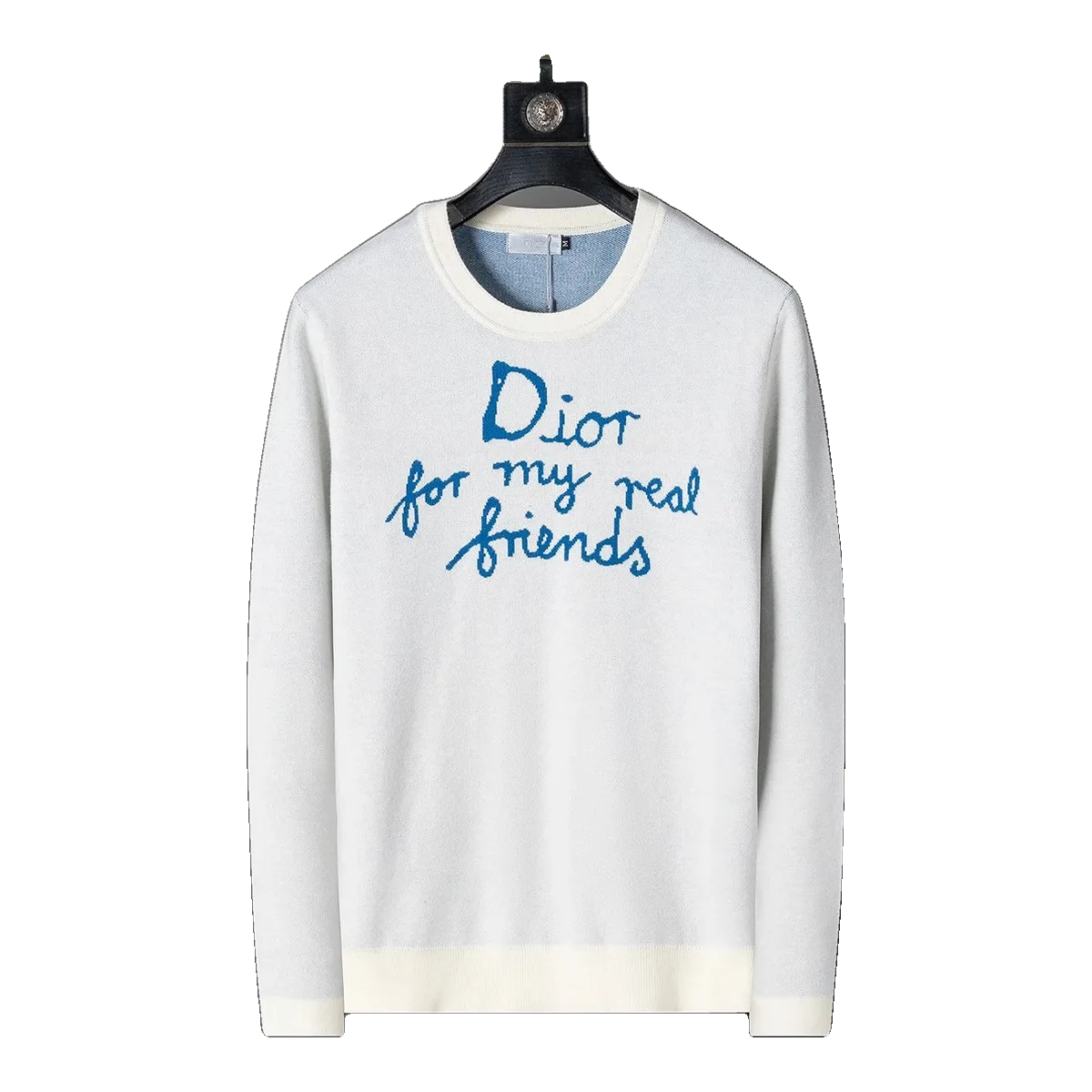 Dior White Script Sweatshirt
